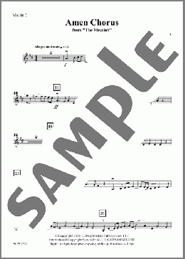 Amen Chorus (from The Messiah) (arr. Vanessa Fanning) - Violin 2(George Frideric Handel) 楽譜 オーケストラ（パート） ダウンロード