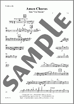 Amen Chorus (from The Messiah) (arr. Vanessa Fanning) - Cello(George Frideric Handel) 楽譜 オーケストラ（パート） ダウンロード