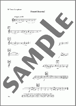 Desert Secrets! - Tenor Saxophone(David M. Martin) 楽譜 その他 ダウンロード