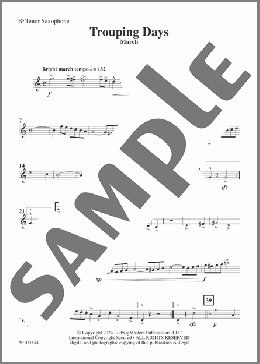 Trouping Days (arr. Gene Milford) - Tenor Saxophone(Karl King) 楽譜 その他 ダウンロード