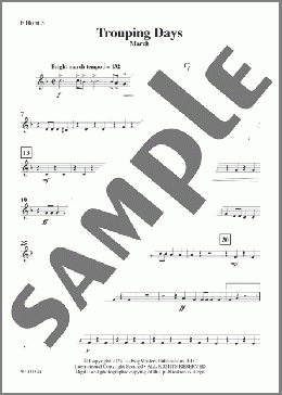 Trouping Days (arr. Gene Milford) - Horn 3(Karl King) 楽譜 その他 ダウンロード