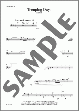 Trouping Days (arr. Gene Milford) - Trombone 1(Karl King) 楽譜 その他 ダウンロード