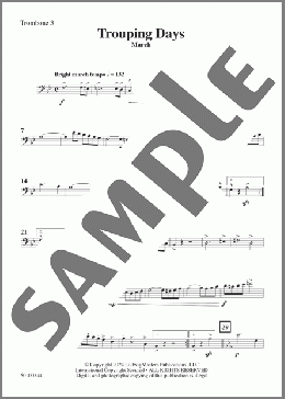 Trouping Days (arr. Gene Milford) - Trombone 3(Karl King) 楽譜 その他 ダウンロード