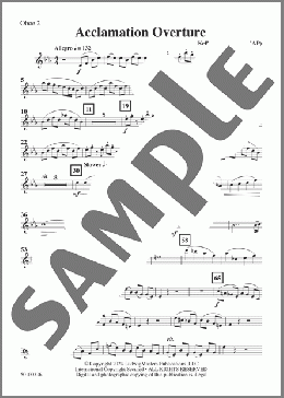 Acclamation Overture - Oboe 2(Kelly Bennette) 楽譜 その他 ダウンロード