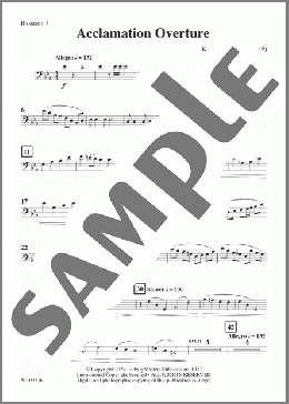 Acclamation Overture - Bassoon 1(Kelly Bennette) 楽譜 その他 ダウンロード