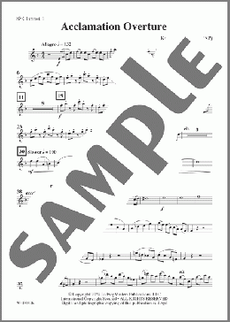 Acclamation Overture - Clarinet 1(Kelly Bennette) 楽譜 その他 ダウンロード