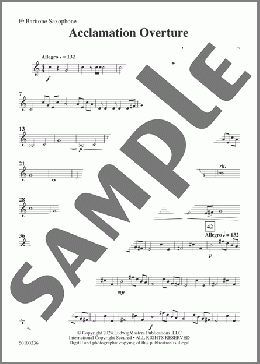 Acclamation Overture - Baritone Saxophone(Kelly Bennette) 楽譜 その他 ダウンロード