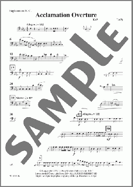 Acclamation Overture - Euphonium(Kelly Bennette) 楽譜 その他 ダウンロード
