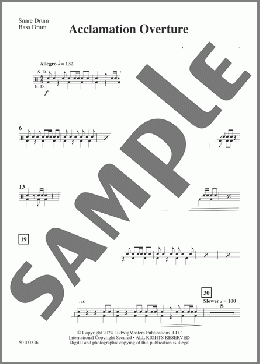 Acclamation Overture - Snare Drum/Bass Drum(Kelly Bennette) 楽譜 その他 ダウンロード
