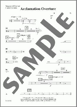 Acclamation Overture - Suspended Cym./Crash Cymbals(Kelly Bennette) 楽譜 その他 ダウンロード