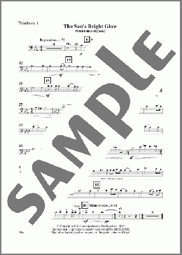 The Sun's Bright Glow (arr. Gene Milford) - Trombone 1(Joseph Parry) 楽譜 その他 ダウンロード