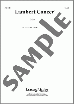 Lambert Concerto (for Violin and String Orchestra) - Full Score(Brian Krinke) 楽譜 オーケストラ（パート） ダウンロード
