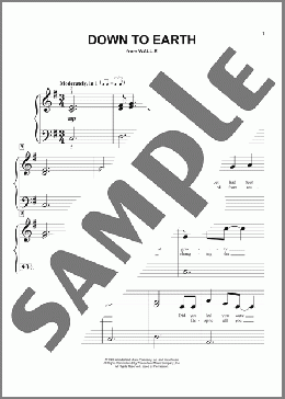 Down To Earth (from WALL-E)(Peter Gabriel) 楽譜 ピアノ（ソロ） ダウンロード