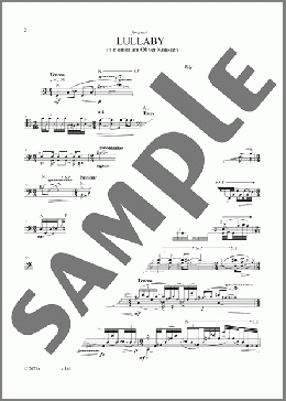 Lullaby(Kaija Saariaho) 楽譜 チェロ ダウンロード