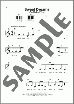 Sweet Dreams (Are Made Of This)(Eurythmics) 楽譜 ピアノ（ソロ） ダウンロード