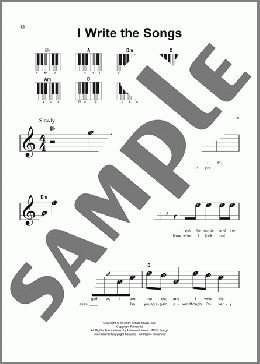 I Write The Songs(Barry Manilow) 楽譜 ピアノ（ソロ） ダウンロード