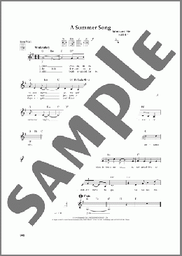 A Summer Song (from The Daily Ukulele) (arr. Jim Beloff)(David Lanz) 楽譜 ウクレレ（弾き語り） ダウンロード