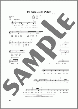 Do Wah Diddy Diddy (from The Daily Ukulele) (arr. Jim Beloff)(Manfred Mann) 楽譜 ウクレレ（弾き語り） ダウンロード