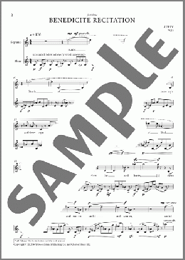 Benedicite Recitation(Nico Muhly) 楽譜 その他 ダウンロード