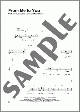 From Me To You(The Beatles) 楽譜 ハーモニカ ダウンロード