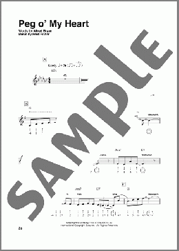 Peg O' My Heart(Fred Fisher/Alfred Bryan) 楽譜 ハーモニカ ダウンロード