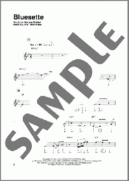 Bluesette(Sarah Vaughn/Toots Thielmans) 楽譜 ハーモニカ ダウンロード