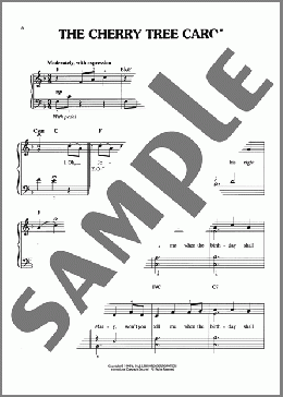 The Cherry Tree Carol(Traditional English Carol) 楽譜 ピアノ（ソロ） ダウンロード