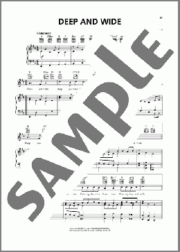 Deep And Wide(Traditional) 楽譜 ピアノ & ボーカル & ギター ダウンロード