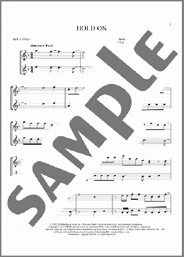 Hold On(Wilson Phillips) 楽譜 アルトサックス（ソロ） ダウンロード