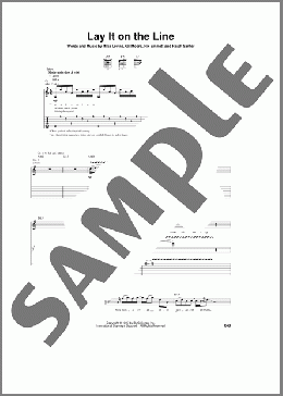 Lay It On The Line(Triumph) 楽譜 ギター（ソロ） ダウンロード