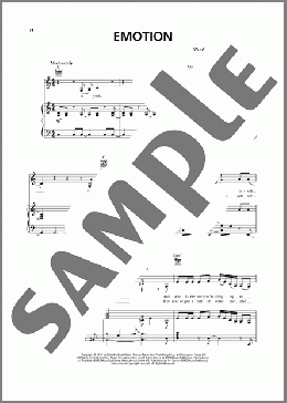 Emotion(Samantha Sang) 楽譜 ピアノ & ボーカル & ギター ダウンロード