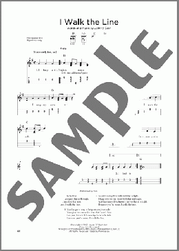 I Walk The Line (arr. Jim Schustedt)(Johnny Cash) 楽譜 ウクレレ（弾き語り） ダウンロード