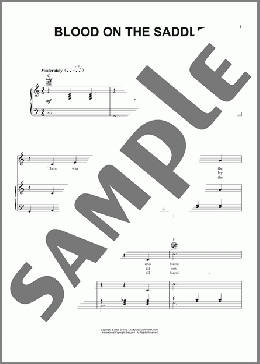 Blood On The Saddle(Traditional) 楽譜 ピアノ & ボーカル & ギター ダウンロード