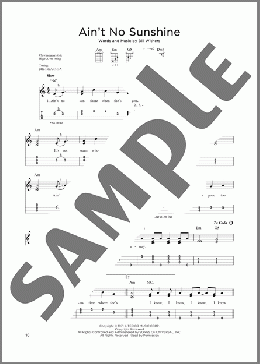 Ain't No Sunshine (arr. Jim Schustedt)(Bill Withers) 楽譜 ウクレレ（弾き語り） ダウンロード