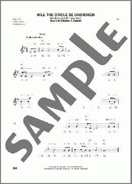 Will The Circle Be Unbroken(Charles H. Gabriel) 楽譜 ハーモニカ ダウンロード