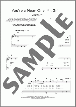 You're A Mean One, Mr. Grinch (from How The Grinch Stole Christmas)(Albert Hague) 楽譜 その他 ダウンロード
