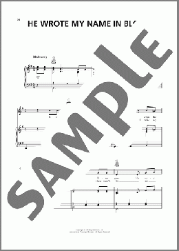 He Wrote My Name In Blood(Jimmie Davis) 楽譜 ピアノ & ボーカル & ギター ダウンロード