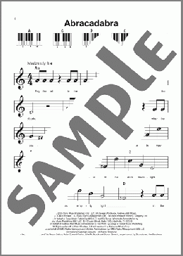 Abracadabra(Lady Gaga) 楽譜 ピアノ（ソロ） ダウンロード