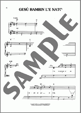 Gesu Bambin L'e Nato(Traditional Carol) 楽譜 ピアノ（ソロ） ダウンロード