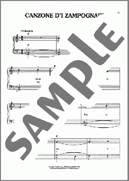 Canzone d'i Zampognari(Traditional Carol) 楽譜 ピアノ（ソロ） ダウンロード