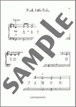 Hush, Little Baby(Carolina Folk Lullaby) 楽譜 ピアノ（ソロ） ダウンロード