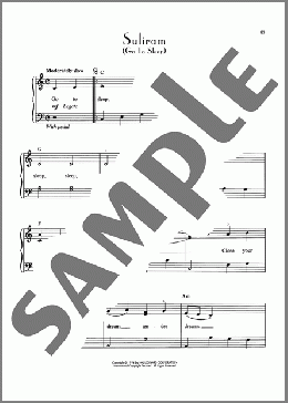 Suliram (Go To Sleep)(Indonesian Folksong) 楽譜 ピアノ（ソロ） ダウンロード