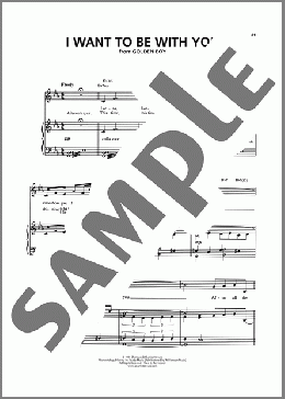 I Want To Be With You (from Golden Boy)(Sammy Davis Jr.) 楽譜 ピアノ & ボーカル ダウンロード