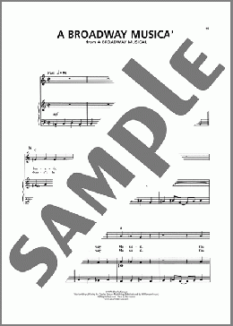 A Broadway Musical(Lee Adams) 楽譜 ピアノ & ボーカル ダウンロード