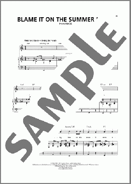 Blame It On The Summer Night(Stephen Schwartz) 楽譜 ピアノ & ボーカル ダウンロード
