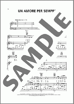 Un Amore Per Sempre(Josh Groban) 楽譜 ピアノ & ボーカル & ギター ダウンロード