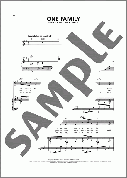 One Family (from A Christmas Carol)(Michel Legrand) 楽譜 ピアノ & ボーカル & ギター ダウンロード