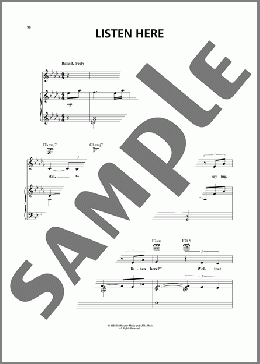 Listen Here(Dave Frishberg) 楽譜 ピアノ & ボーカル & ギター ダウンロード