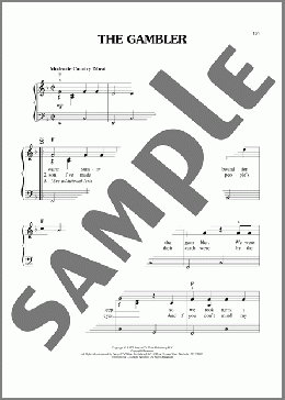 The Gambler(Kenny Rogers) 楽譜 ピアノ（ソロ） ダウンロード