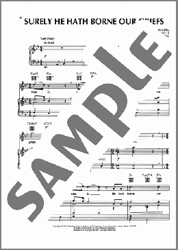 Surely He Hath Borne Our Griefs(George Frideric Handel) 楽譜 ピアノ & ボーカル & ギター ダウンロード
